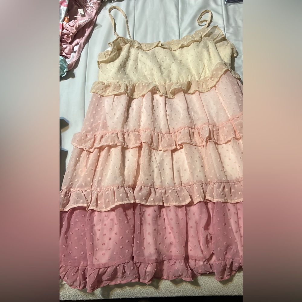 Layered pink dress new